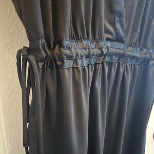 Daisy Fuentes Black Dress LBD with Tie Waist Detail